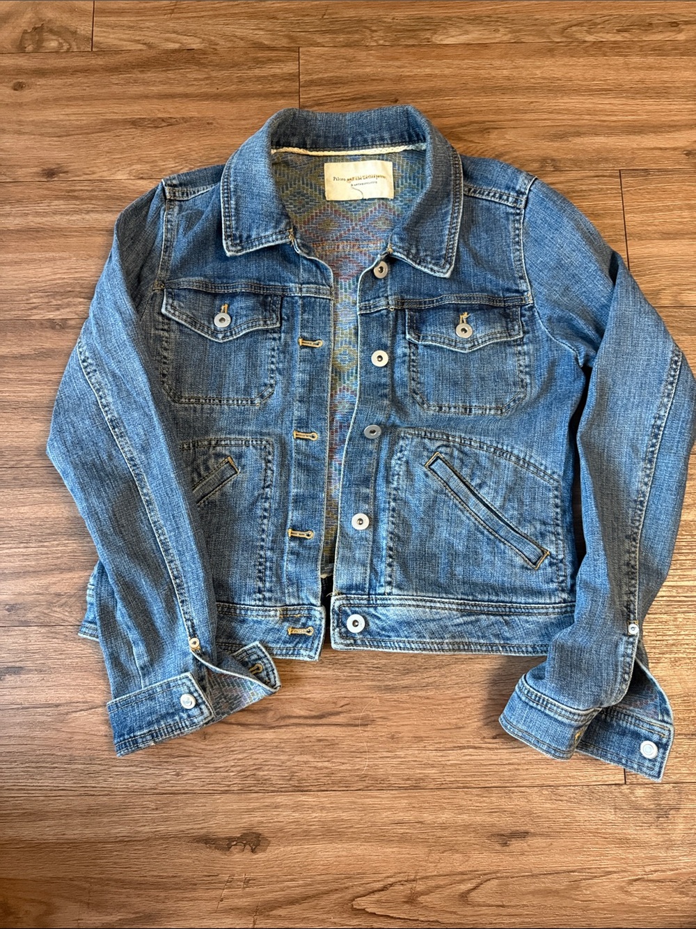 Anthropologie Classic Blue Denim Trucker Jacket